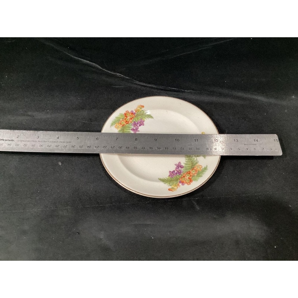 American Limoges PrimRose 22K Gold Trim 3 Bread Plates Luncheon Plate*